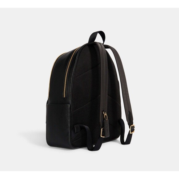 Coach #5669 Large Court Backpack In Black Pebble Leather Bag SEALED $498. - Picture 5 of 7